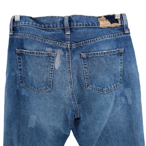 POLO RALPH LAUREN Relaxed Tapered Jeans Distressed Ripped Batero Wash Women's 27 - Picture 4 of 10